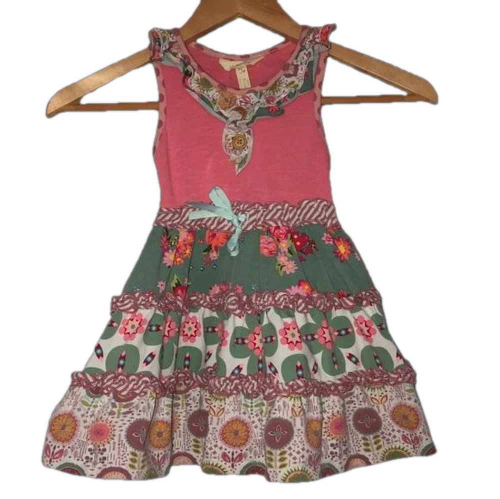 🌸Matilda Jane floral GUC size 2 pink and green dress